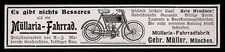 Alte Reklame Werbung 1906 Müllaria-Fahrrad-Fabrik Gebr. Müller München