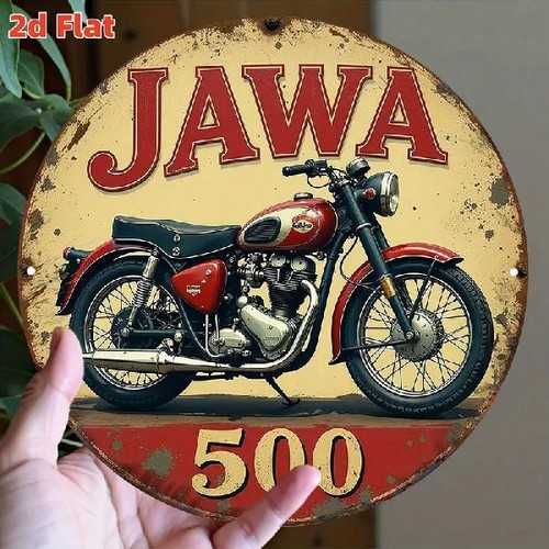 Blechschild rund jawa - blechschild,