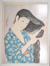 Hashiguchi Goyo "Six Themes on Women" Set of 6 Handmade Japanese Woodblock Print