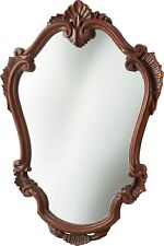 Delavita Wand Deko Spiegel SABBIA Handgeschnitzt Nussbaum Nuss 62x3x83 cm