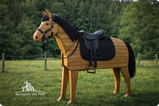 Set Holzpferde Sattel mit
