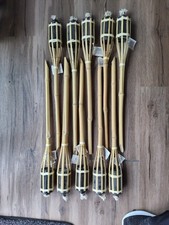 10 Bambus Gartenfackeln, Ölfackeln, Petroleumfackeln 60 cm
