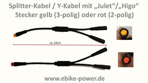 3polig gelb kabel splitter - 3polig,