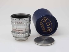 SOM Berthiot France Cinor 25mm f1.4 Objektiv lens C Anschluss mount 97650