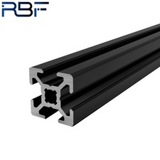 Aluprofil Nut 6 20x20 SCHWARZ Alu Nutprofil Profil Bosch kompatibel Systemprofil