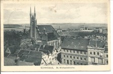 AK  Schwiebus (heute Świebodzin) Michaeliskirche, gelaufen 1925