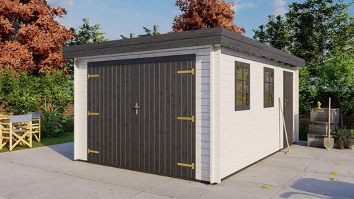 Flachdach holzgarage 28mm - holzgarage,