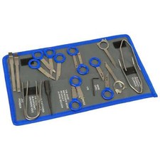 20 tlg. Einbau Ausbau Werkzeug Radio Navi Entriegelung Demontage Radiobügel 