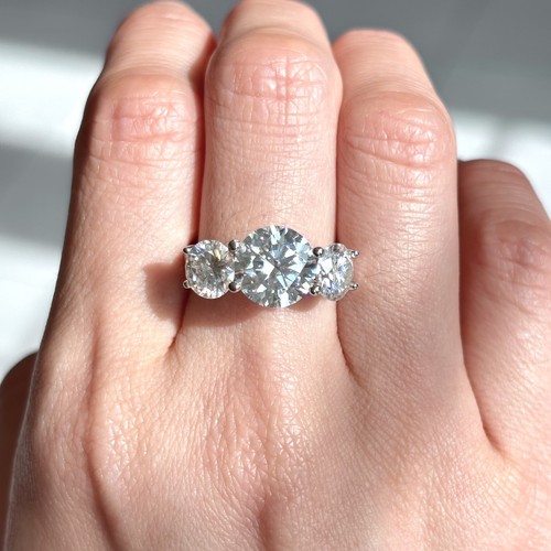 Karat moissanit ring - 5,