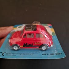 Auto Modell Fiat Mini 500 Rückzugauto Rot Original
