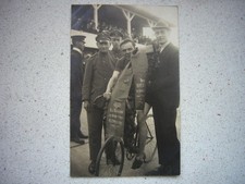 40) Foto Postkarte 1918 MAGDEBURG Rennstadion FAHRRAD Rennfahrer PAUL NETTELBECK