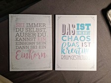 2 Holzschilder mit Sprüchen Kinder/Jugendliche, Deko