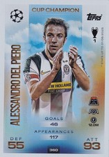 A. DEL PIERO   25-26 TOPPS MATCH ATTAX  CHAMPIONS LEAGUE   CUP CHAMPION # 360