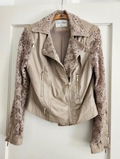 Lederimitat-Jacke kurz, beige