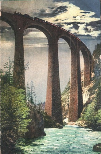 Albulabahn landwasserviaduct - albulabahn,