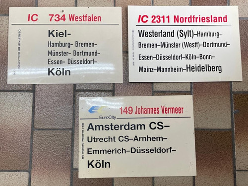 Zuglaufschild ic 734 - kl., zuglaufschild/ic
