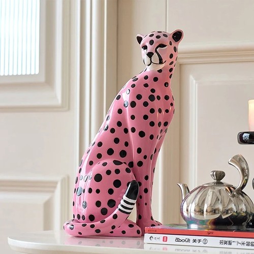 Rosa leopard gepard figur - rosa,
