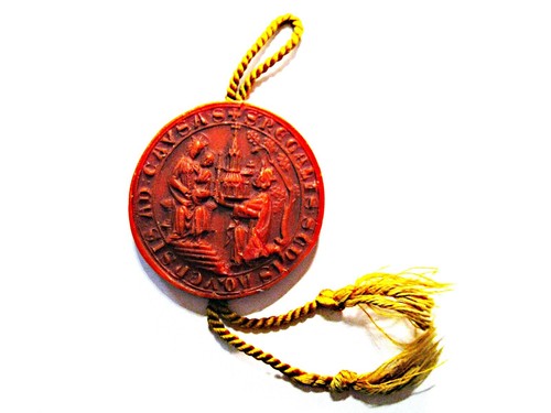 Wachsmedaille stadtsiegel - wachsmedaille,