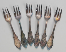 ROBBE & BERKING - 6 X KUCHENGABEL - DEKOR : OSTFRIESENMUSTER - VERSILBERT