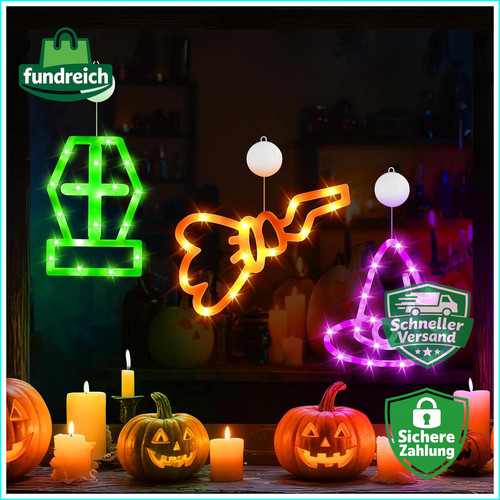Halloween deko fenster led - 3,