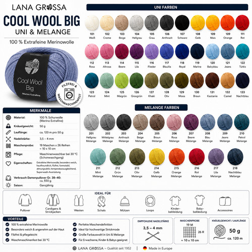 Lana grossa cool wool - wool, uni