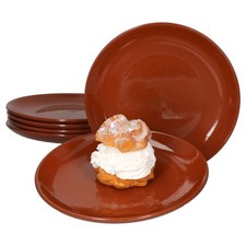 6er Set Ton-Kuchenteller Ø 23 cm Mediterran 6 Personen Mittelalter Dessert-Salat