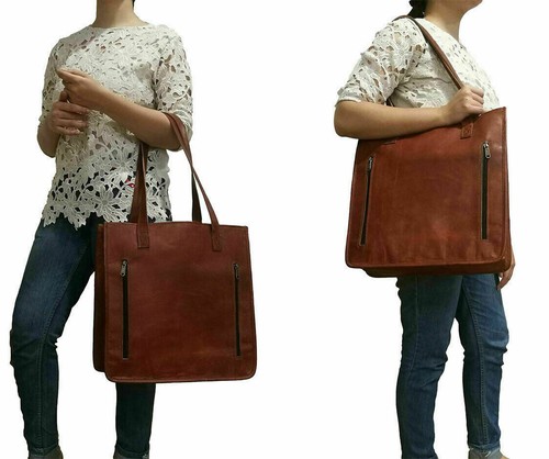 Vintage leder schultertasche - vintage,