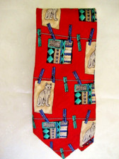 Lustige Krawatte Angelo Litrico - neuwertig rot