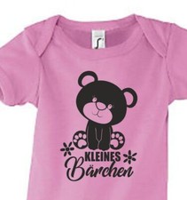Babybody Body bedruckt Textildruck Strampler Geburt Geschenk  Teddy Bärchen 68