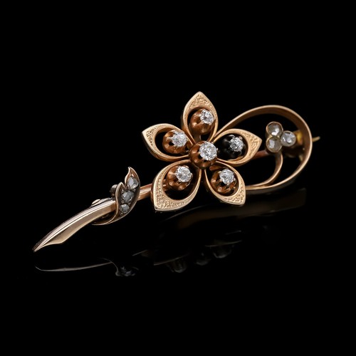 Antike diamanten blumen - diamanten,