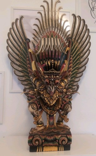 Große garuda holzfigur - große,