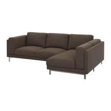 IKEA NOCKEBY Bezpge für 3er Sofa Recamiere rechts Schwarz