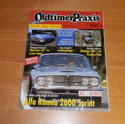 Oldtimer praxis 1999 buick - 10/1999,,