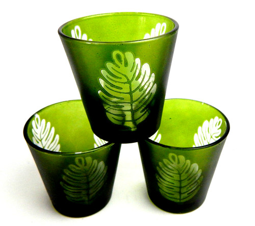 Teelichtglas 3er set - teelichtglas,