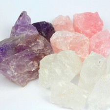 Aqua Lapis Wassersteine Rohsteine Grundmischung 1kg Amethyst Rosenquarz Bergkris