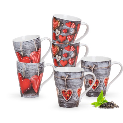Tassen herzen 6er set - 6er,