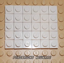 Lego Basic 30 Platten 1x1 #3024 weiss NEUWARE