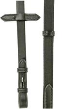 Zügel aus Leder durchwebt mit Gummi mit Stoppern  braun und schwarz Neu