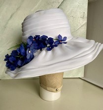 Vintage BrautHut , weiß mit