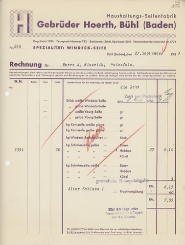 Rechnung bühl hoerth - rechnung,