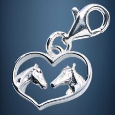 Herz Pferd Charm 925 Sterling