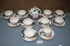 Villeroy & Boch Serie "Wildrose " 10 x Suppentassen mit Untertassen  Terrine