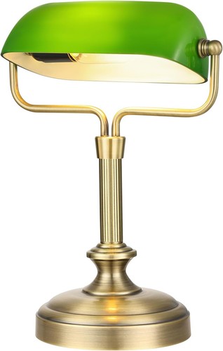 Vintage bankerlampe grünes - vintage,