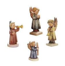 + Hummel Engel Set 12cm, 4x Adventsengel, 2 Sonderstempel 1.Ausgabe + Rot Member