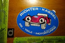 Alter Aufkleber Motorsport Rallye RS Teile Motortuning RICHTER KASSEL