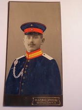 Spandau - Soldat in Uniform - koloriert / CDV