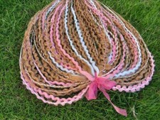 Dreads Doppelendige Synthetik Dreadlocks braun, rosa, weiß