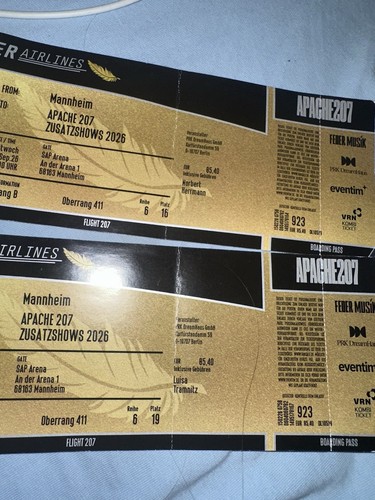 Apache 207 tickets - 207,