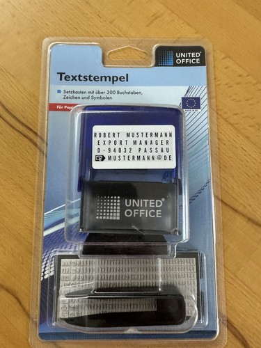 United office textstempel set - united,