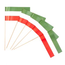 Papierfähnchen: Grün-Weiß-Rot mit Holzstab